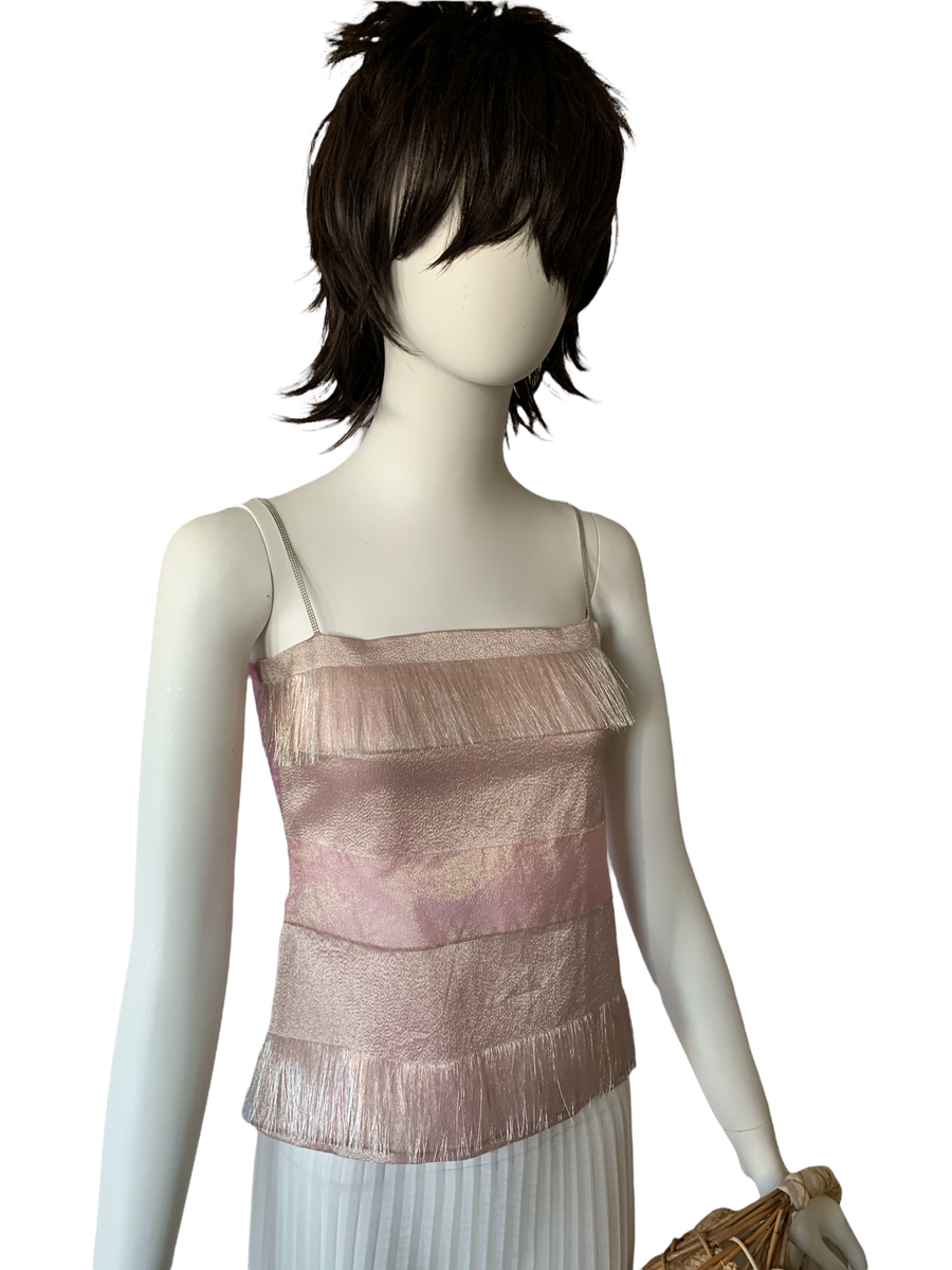 Kyoichi Fujita Iridescent Pink Fringe Top product image