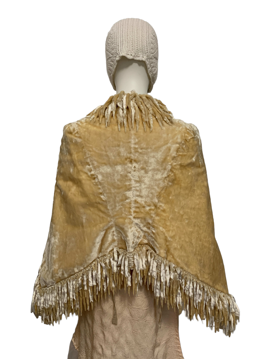1880s Velveteen Mantle with Icicle Fringe product image