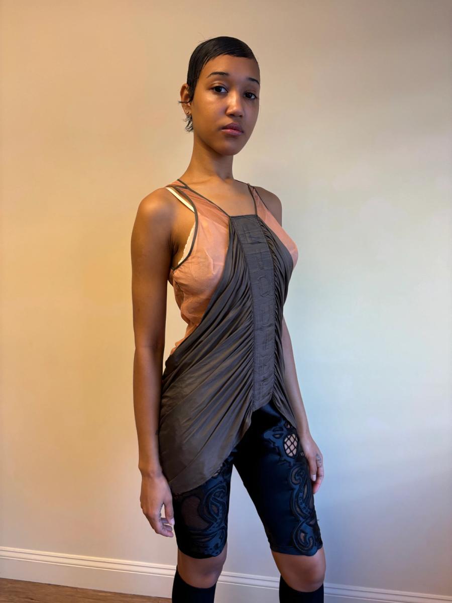 Jean-Paul Gaultier SS04 Trapunto 'Liquide' Draped Top product image