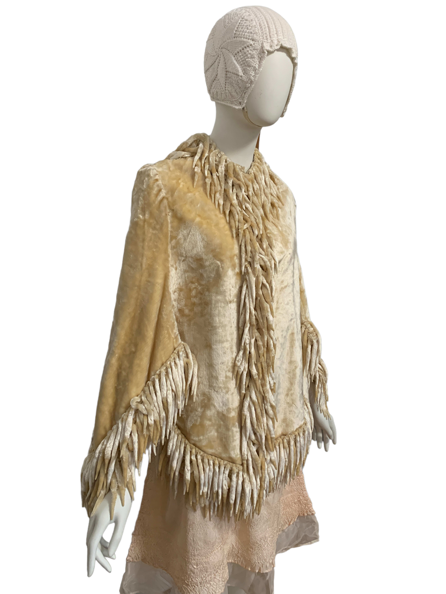 1880s Velveteen Mantle with Icicle Fringe product image