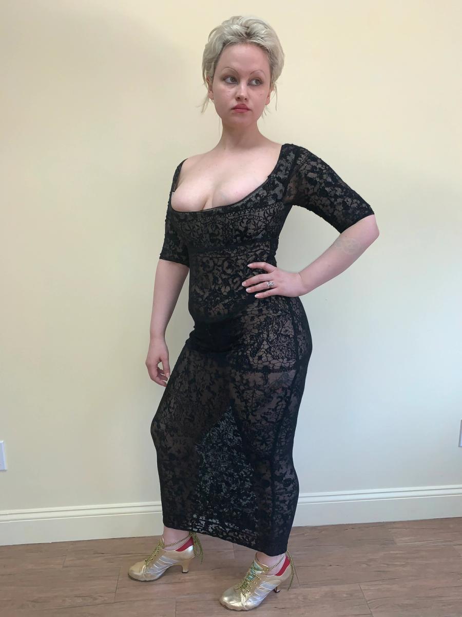 A/W 1992-93 Vivienne Westwood Flocked Tulle Regency Corset Dress product image