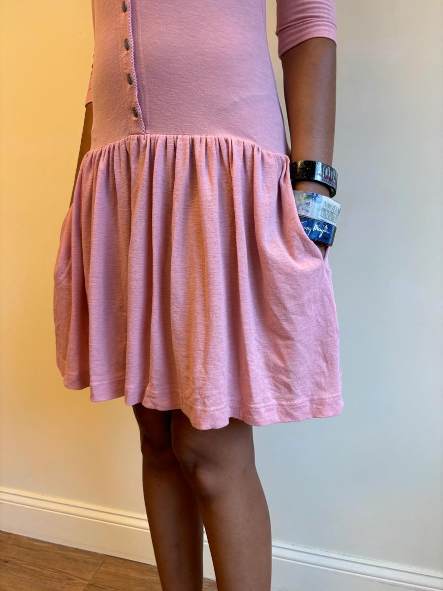 80s Chantal Thomass Blush Off the Shoulder Dress product image