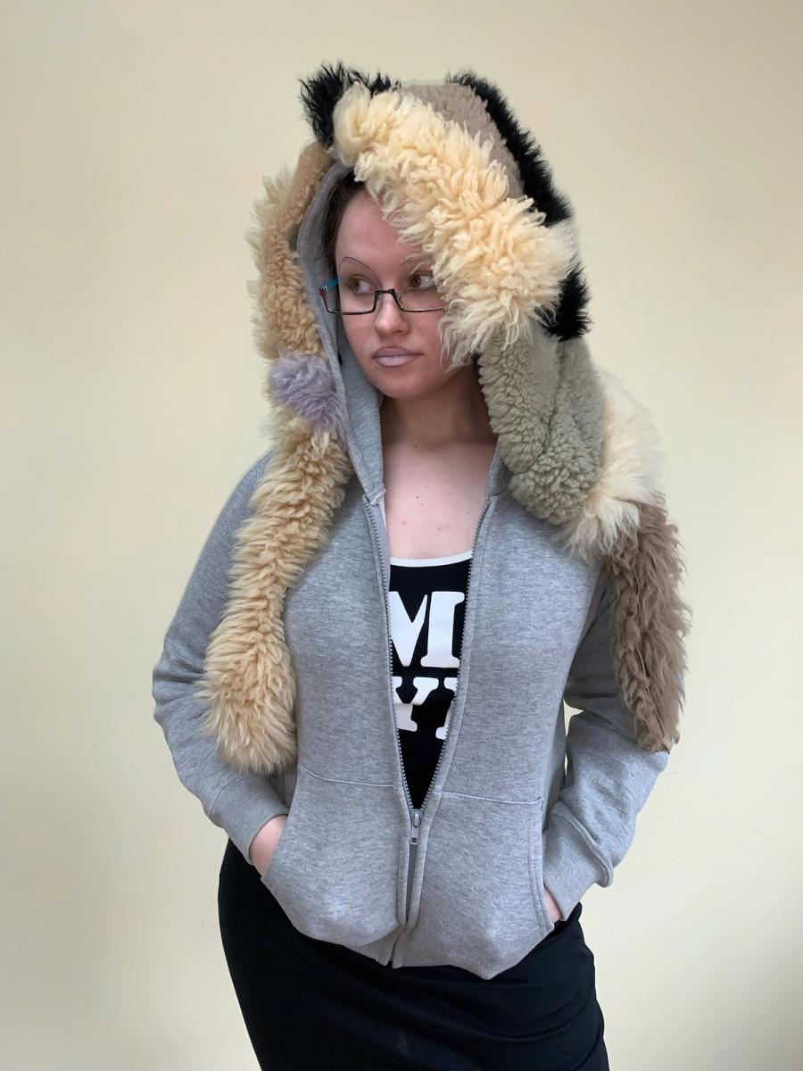 Tomoki Yurita Detachable Shearling Patchwork Hood product image