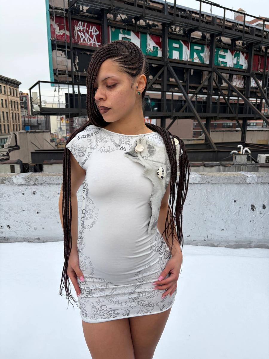 Grisette Printed Fur Minidress product image