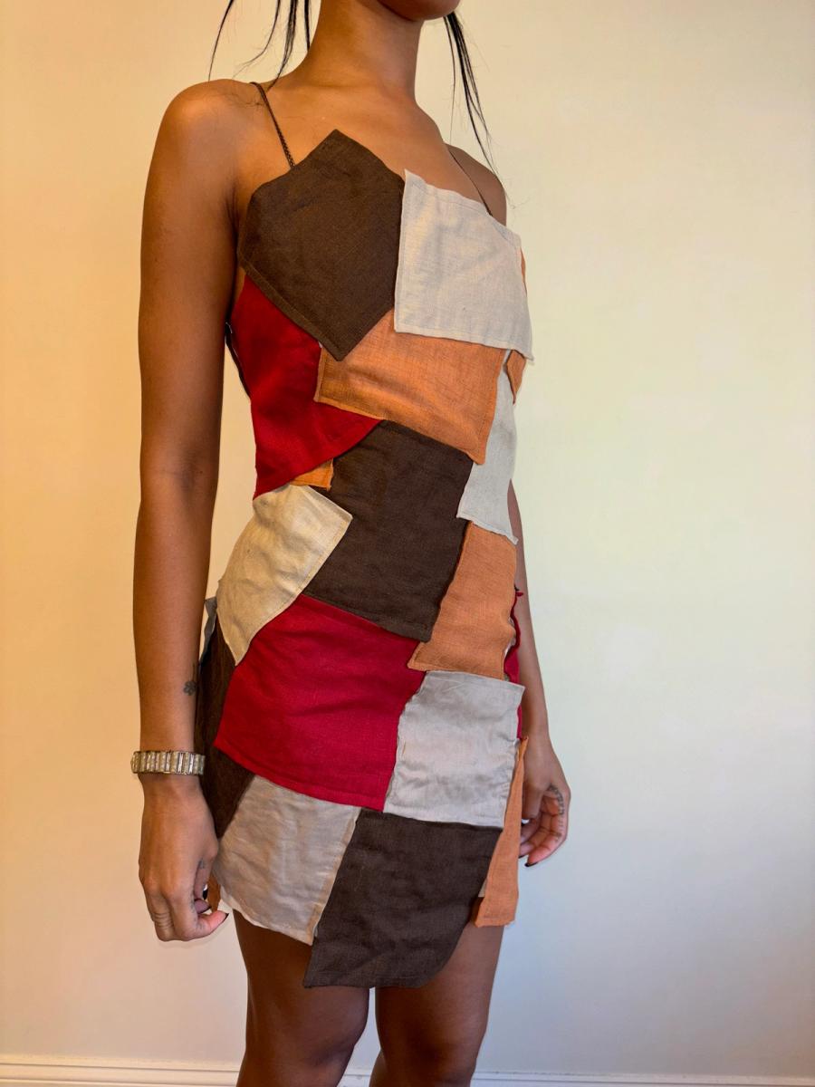 90s Italian Patchwork Dress product image