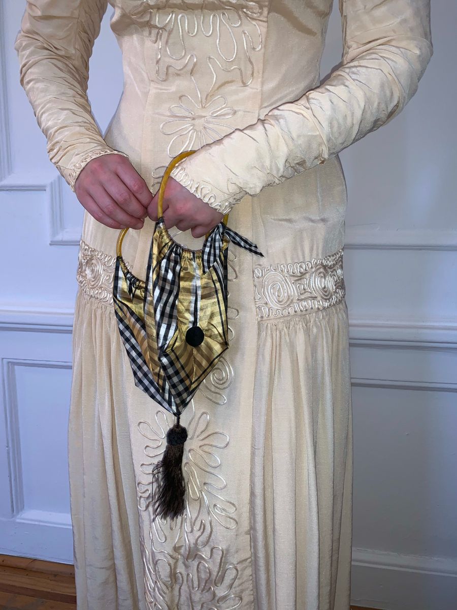 French Antique Bag Lot, Reticule Ribbonwork & Celluloid product image