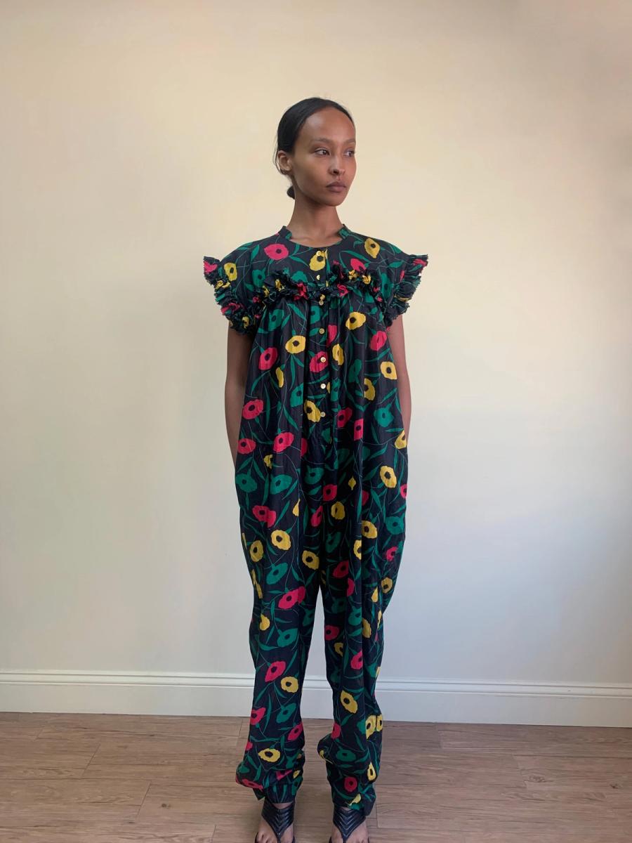 80s Chantal Thomass Poppy Print Jumpsuit product image