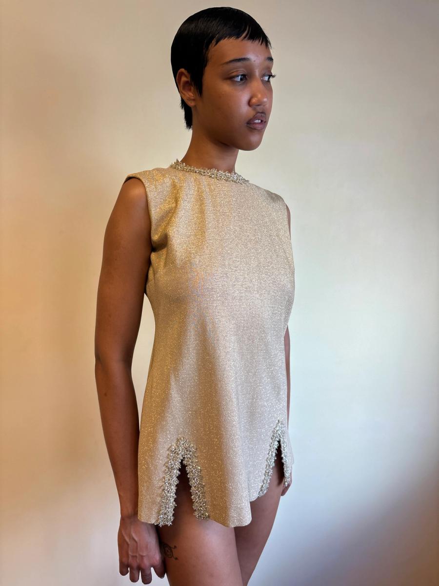 1960s Lurex Minidress product image