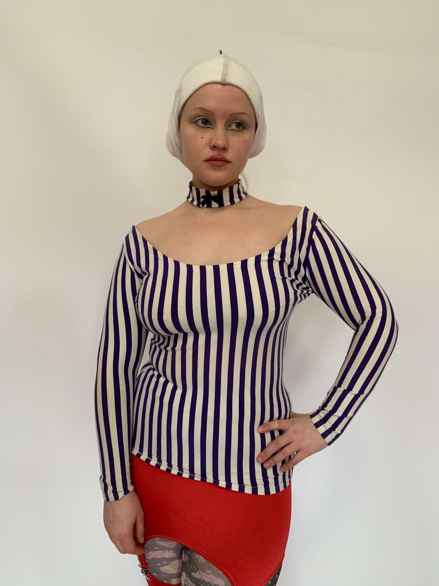 Junior Gaultier 1992 Striped Choker Top product image