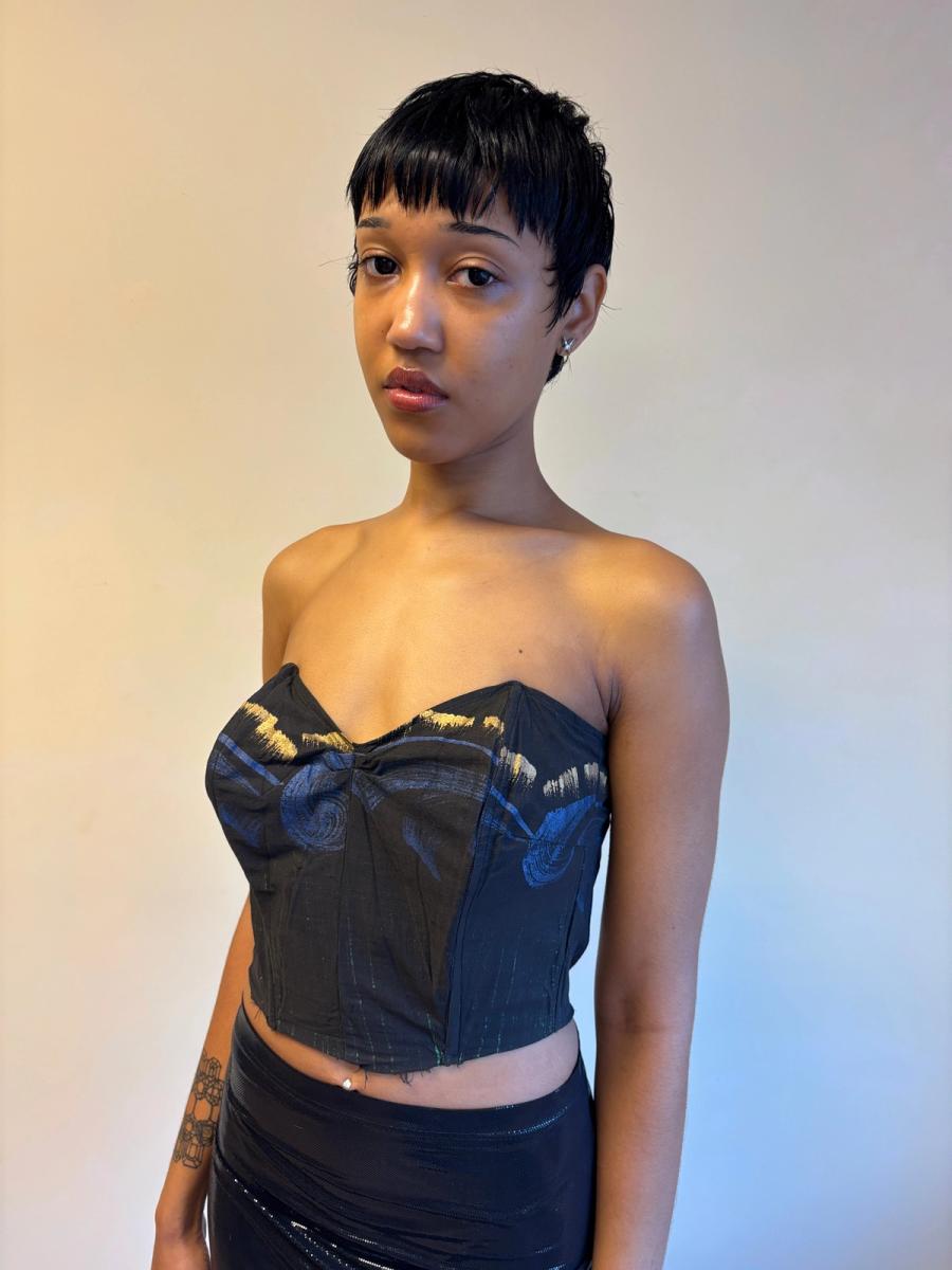 1950s Hand Painted Bodice product image