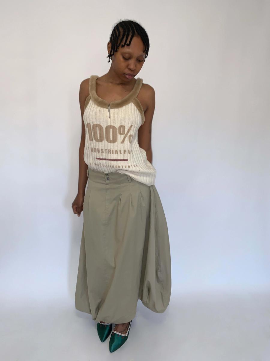 20471120 Khaki Deformation Skirt product image