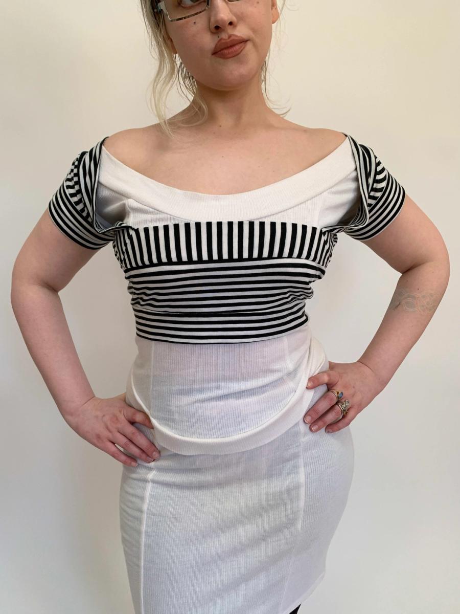 80s Pam Hogg Striped Top product image