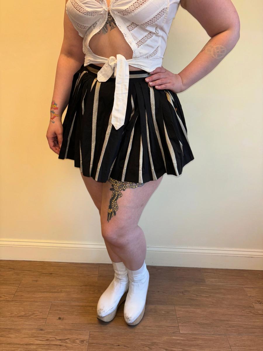 Vivienne Westwood Gold and Black Pleated Skirt product image
