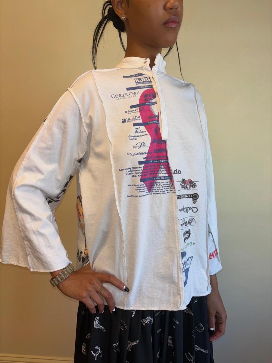Patchwork T-shirt Paneled Top product image