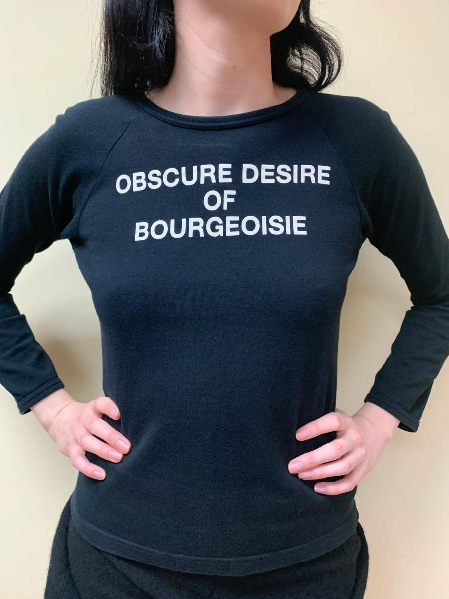 Obscure Desire of Bourgeoisie Logo Black Long Sleeve Shirt product image