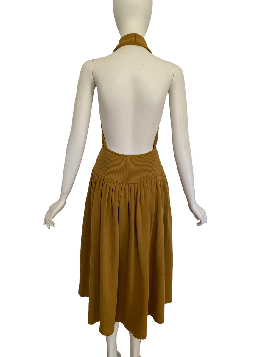 80s Norma Kamali Ochre 3 Piece Dress  product image