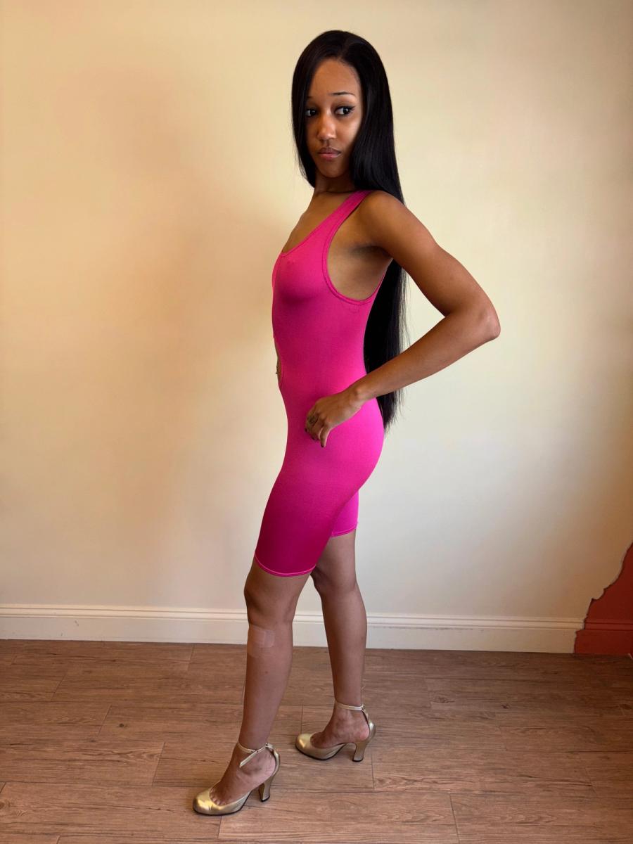 Vintage Chantal Thomass Cutout Hot Pink Jumpsuit product image