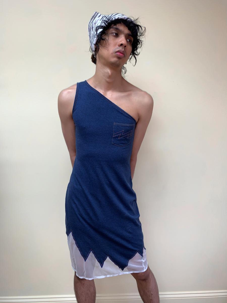 90s W< Jagged Hem Dress product image
