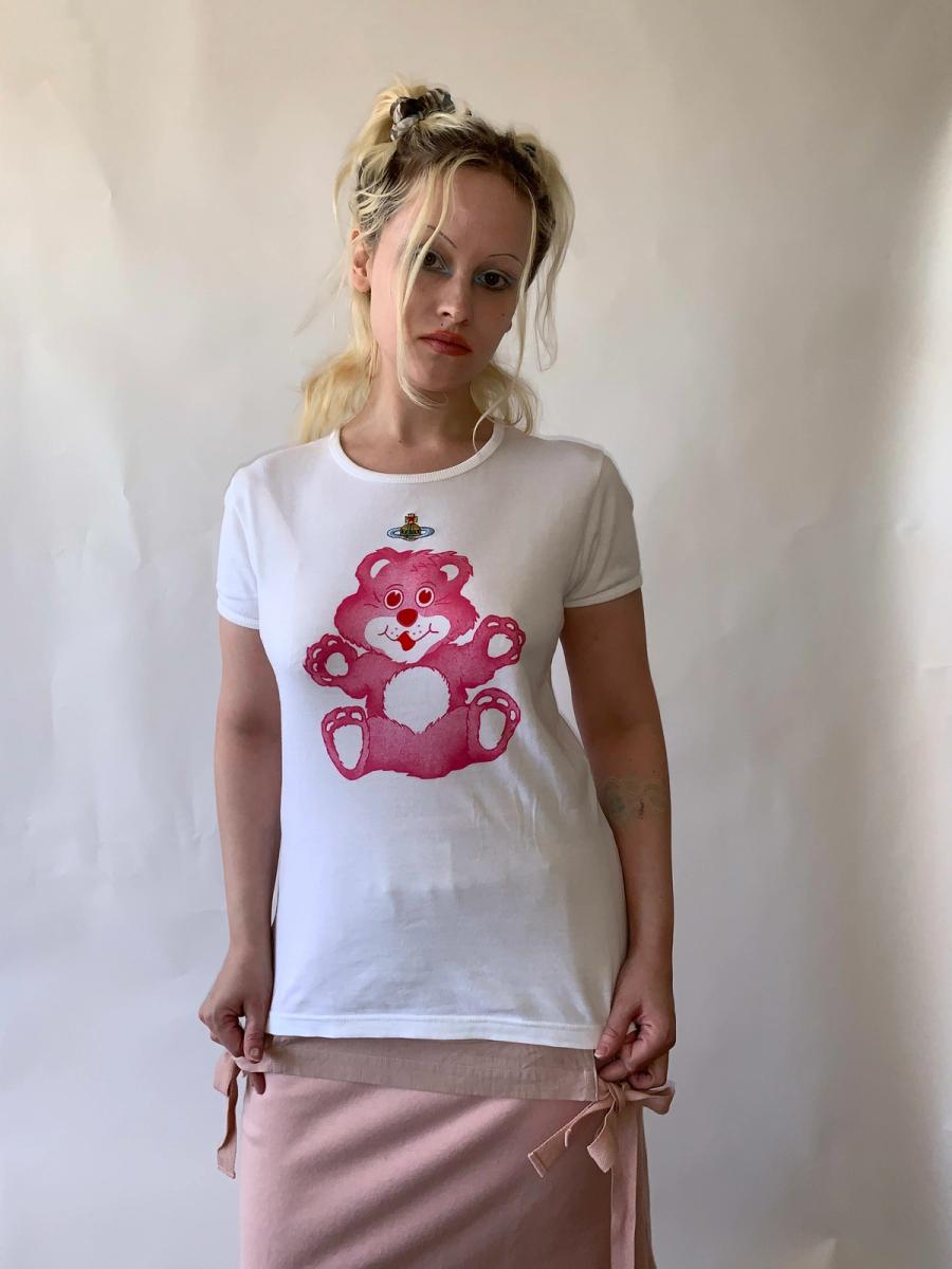 90s Vivienne Westwood Pink Teddy Bear T-Shirt product image