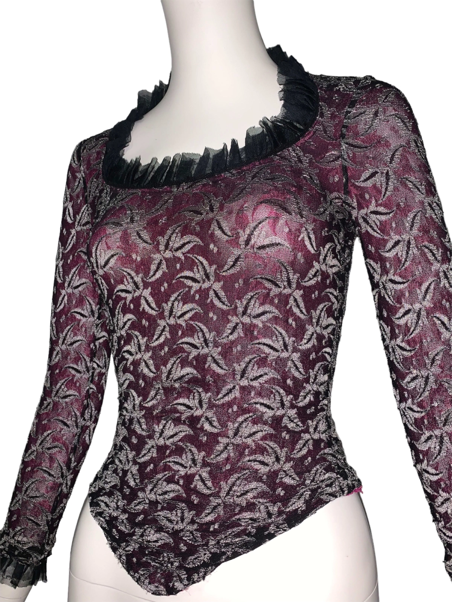 90s Vivienne Westwood Lace Stretch Portrait Top product image