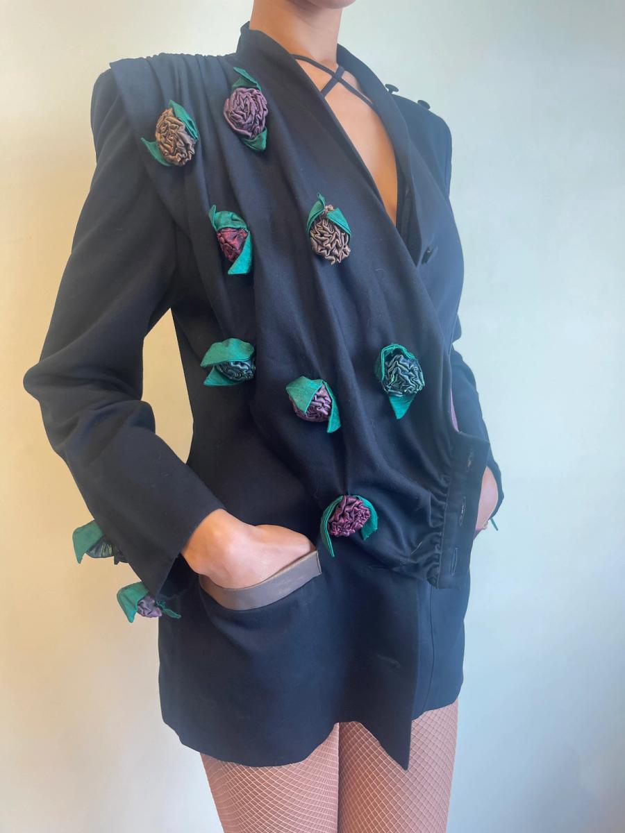 1980s Günther Schlamor Dimensional Flower Blazer product image