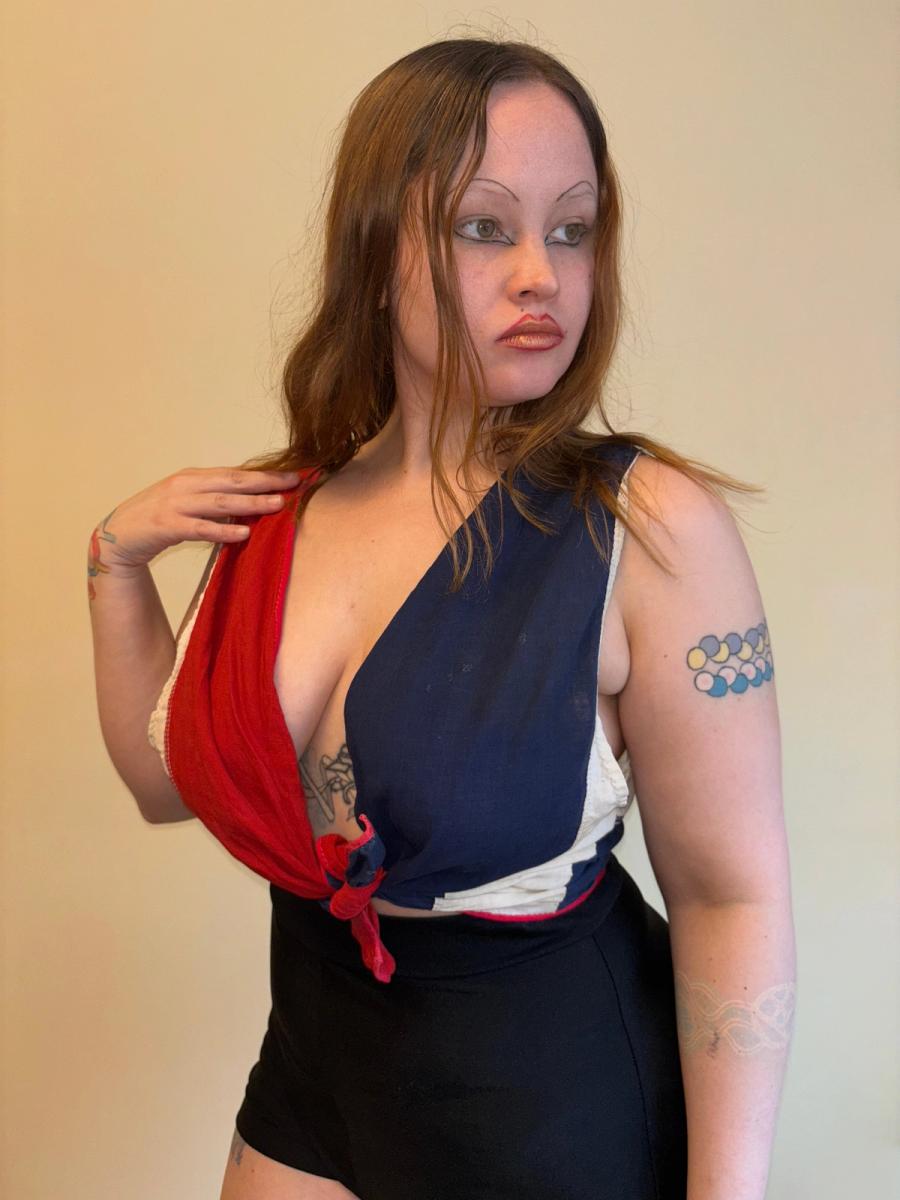 1930s Flag Tie Top