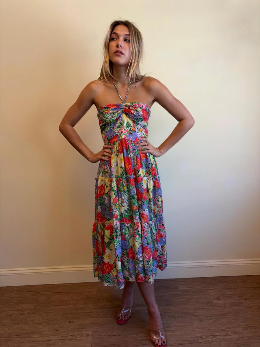 70s Vicky Tiel Floral Dress product image