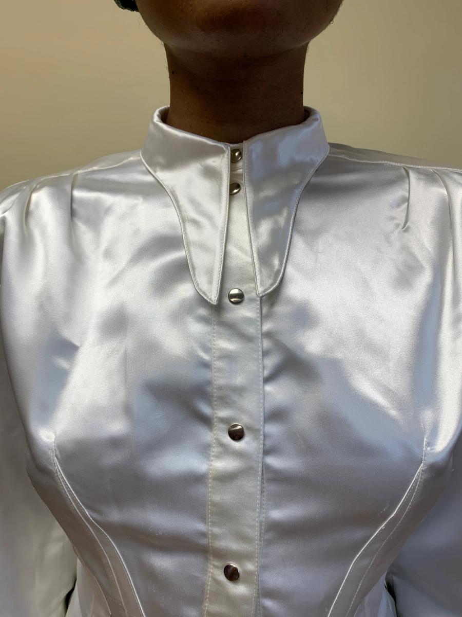 1980s Thierry Mugler Satin Blouse product image