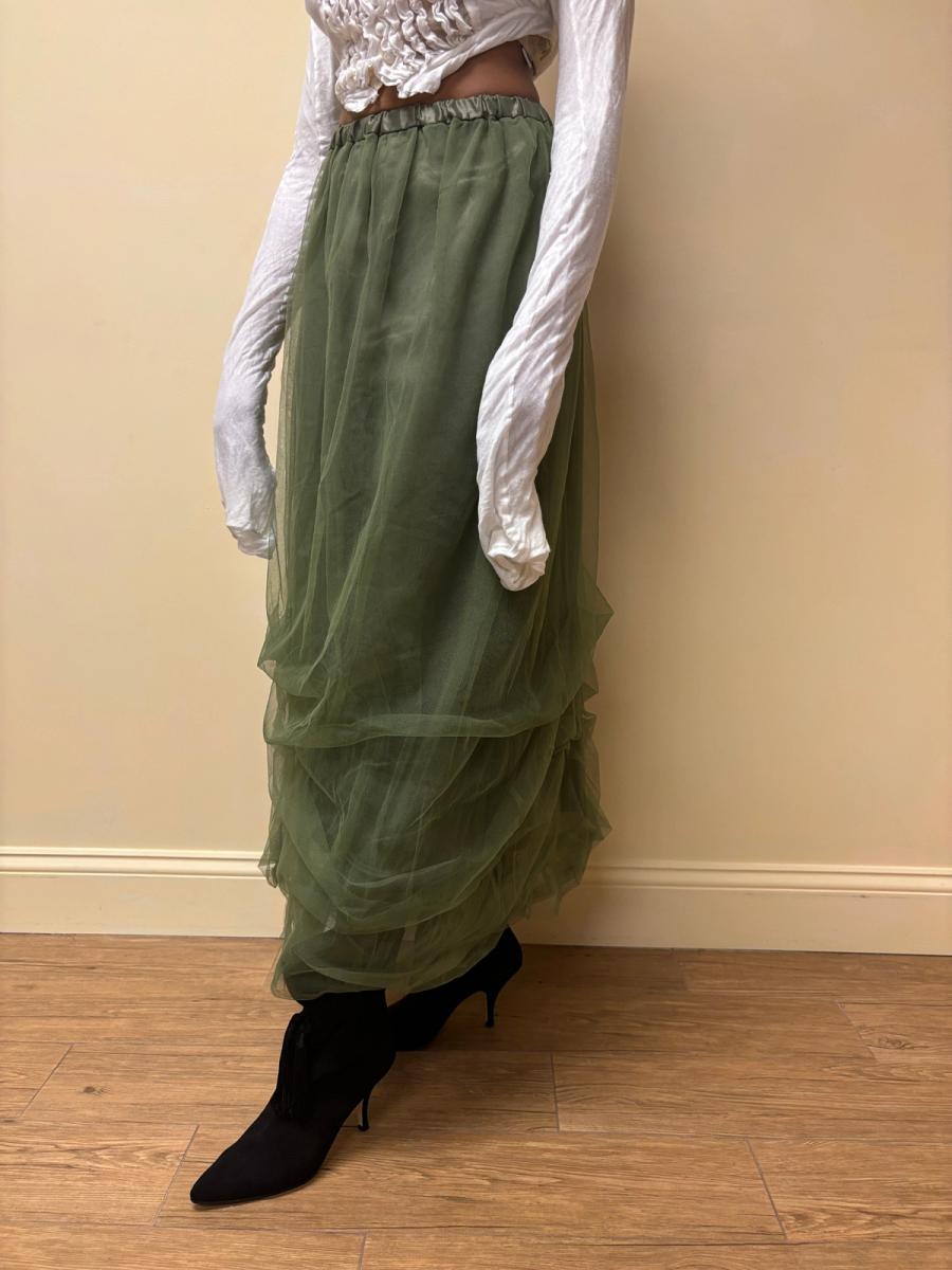 Jane Marple Green Tulle Skirt product image