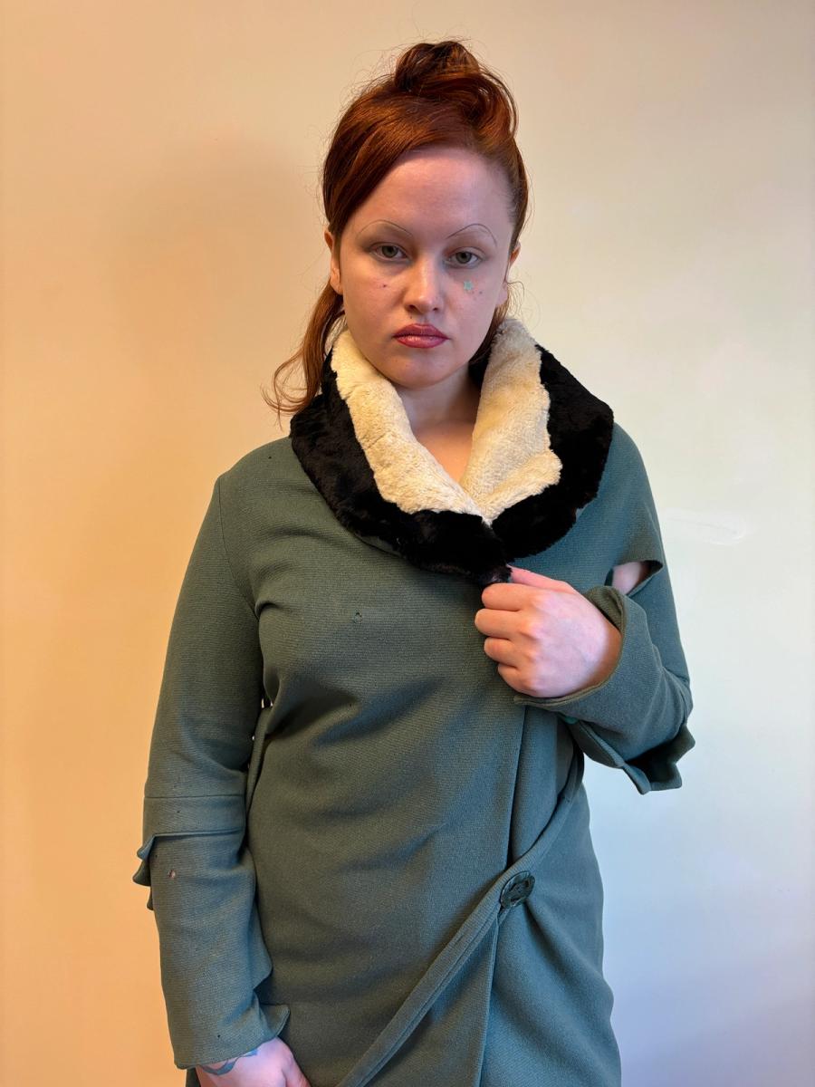 1920s or early 1930s Celadon Deco Coat  product image