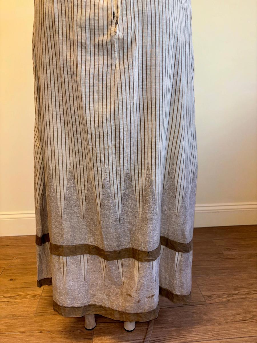 Edwardian Striped Dress Vermicular Print product image