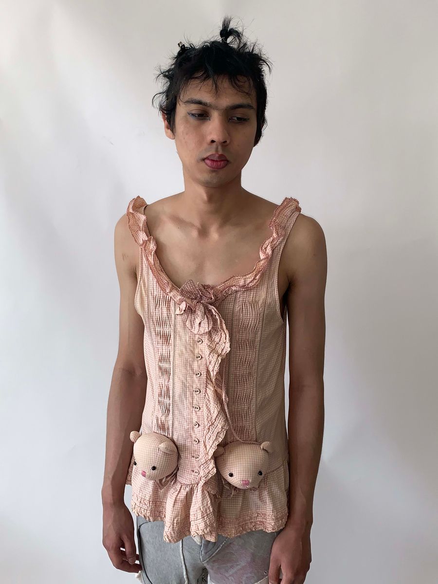 Pink House by Kankeo Isao Teddy Bear Gingham Top product image
