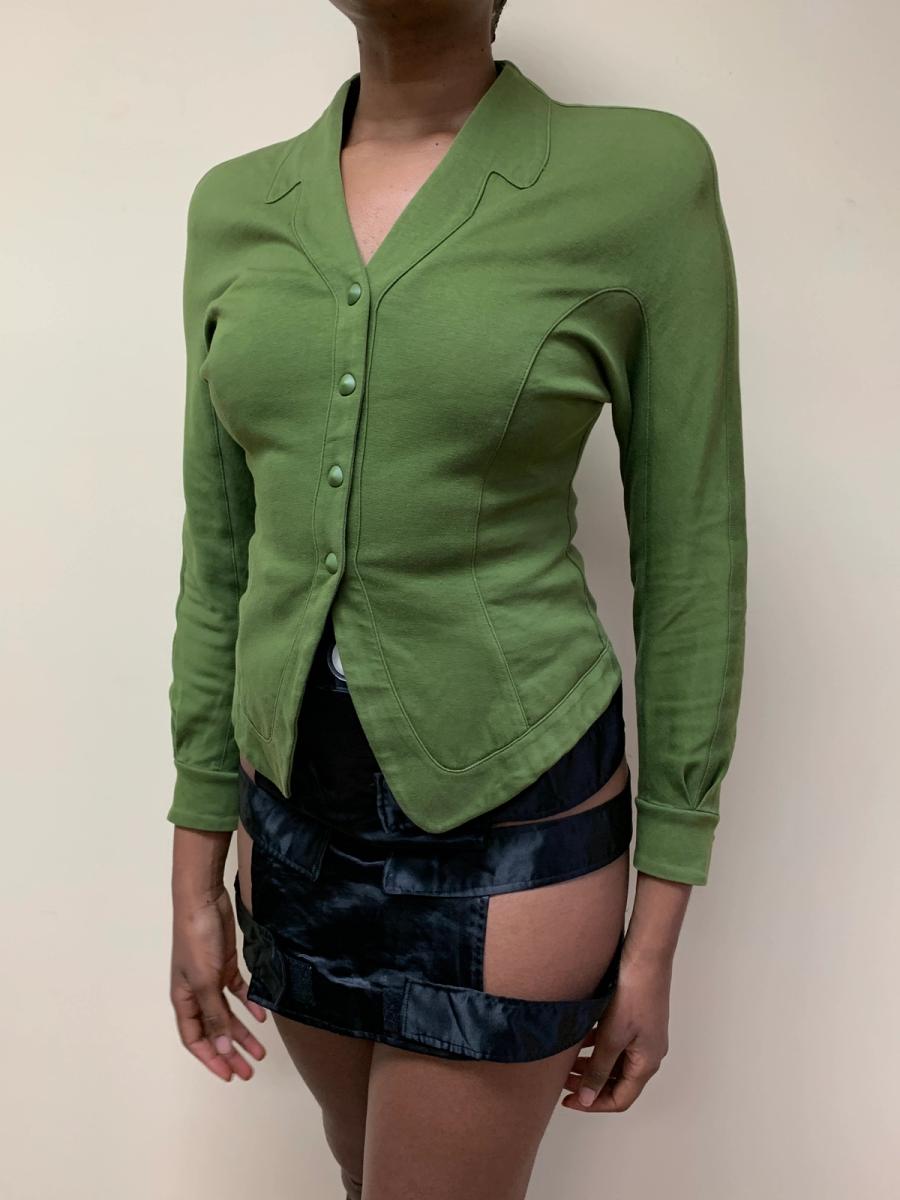 Thierry Mugler Green Cotton Blazer product image