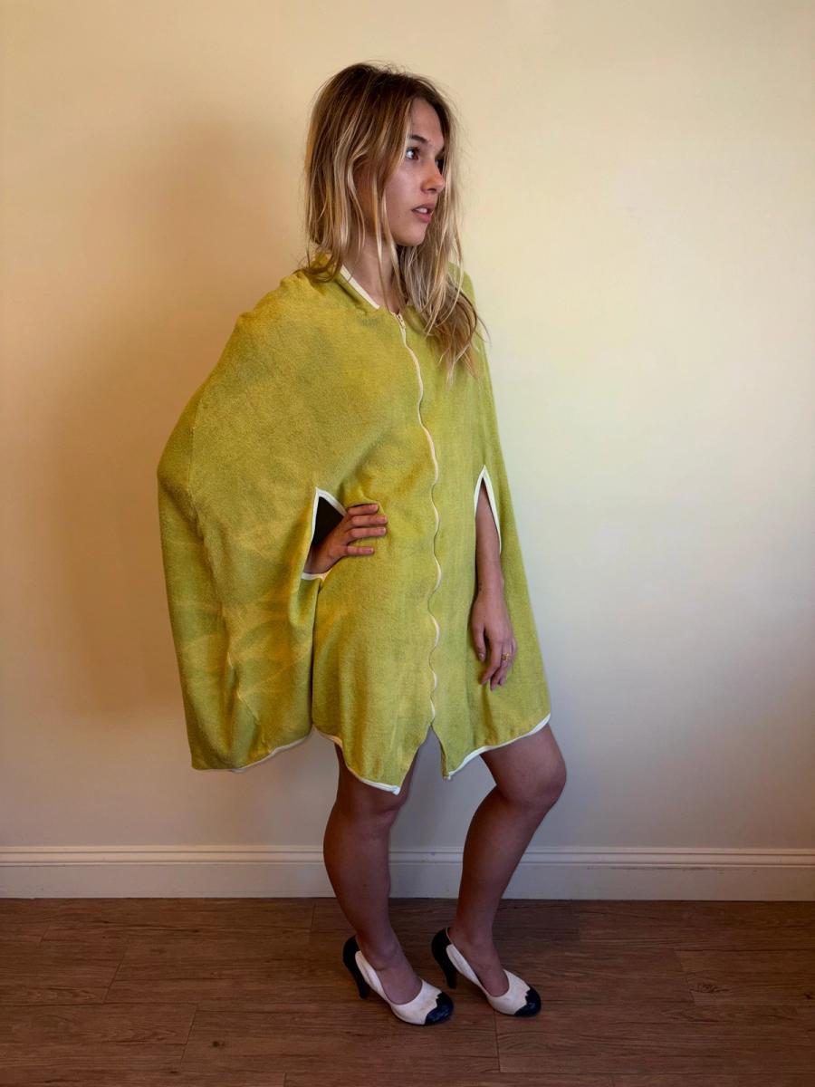 1960s Louis Feraud Space Age Terrycloth Cape product image