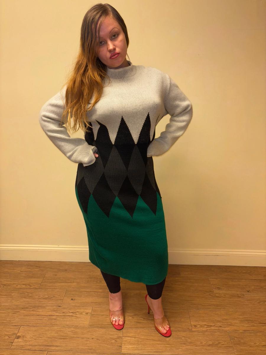 1980s Gaultier Gibo Jagged Knit Dress product image