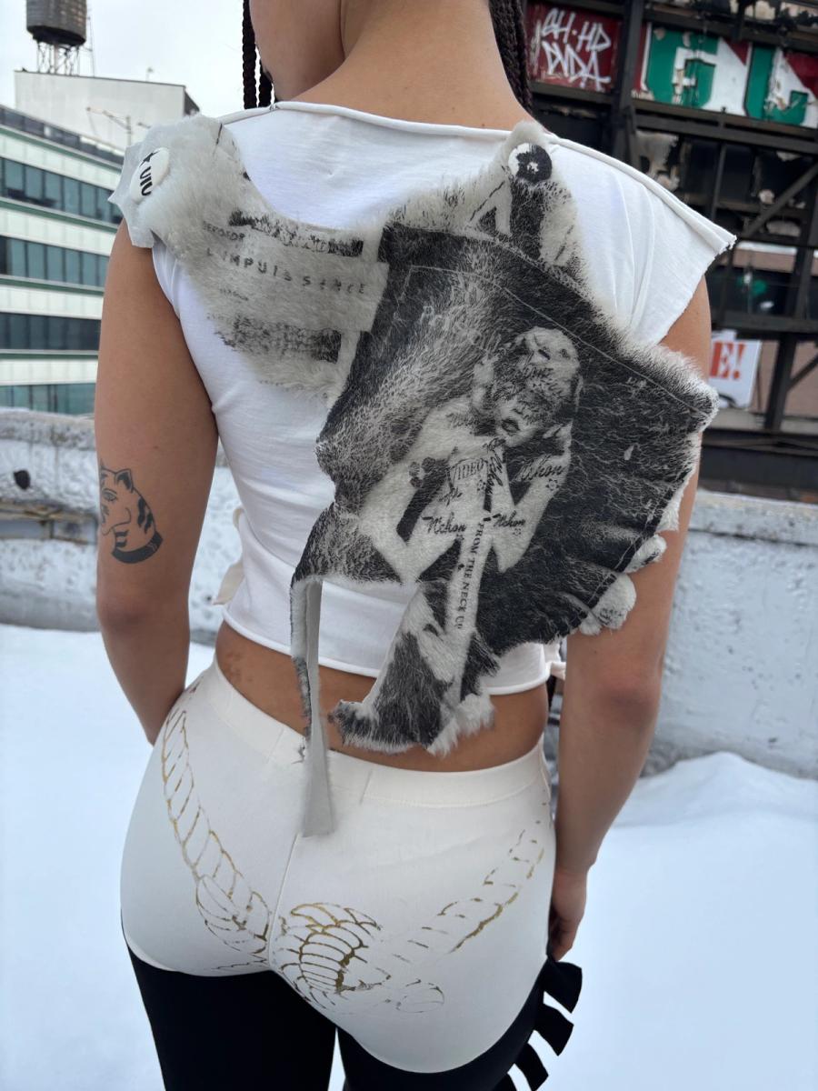 NANA Detachable Fur Tee 1 product image