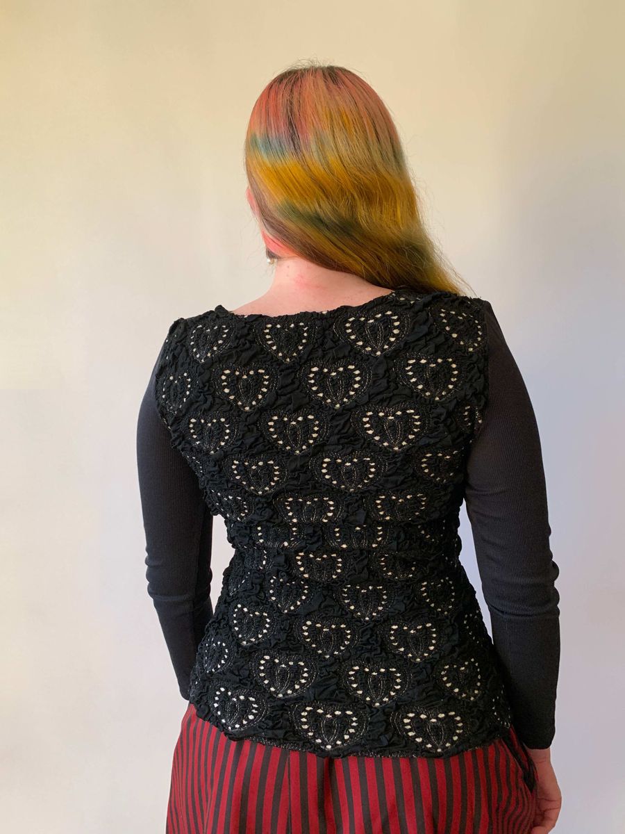 1980s Atsuki Onishi Ruched Heart Sweater product image