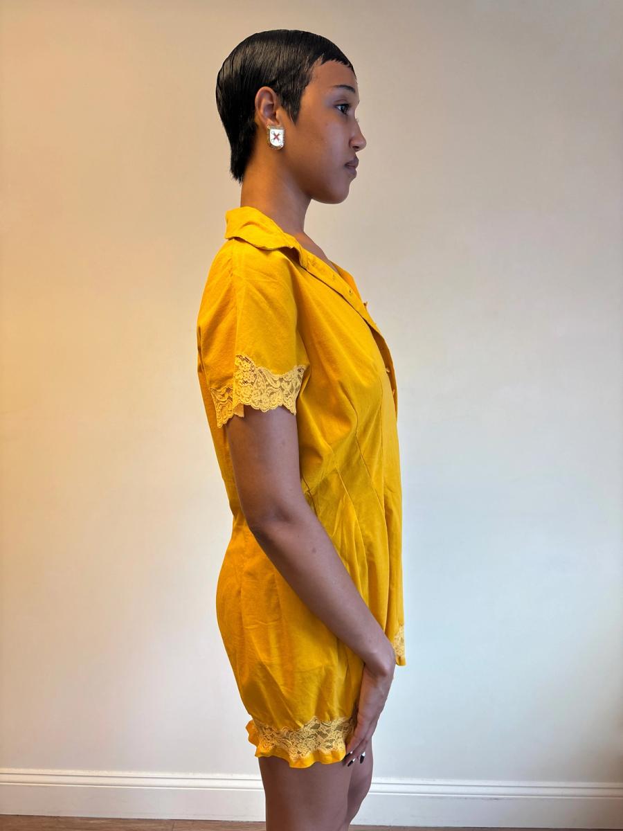 80s Chantal Thomass Yellow Romper product image
