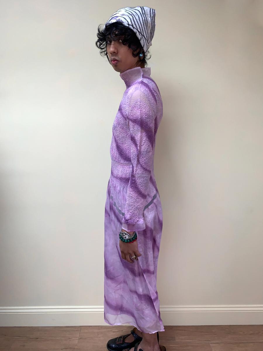 Yoshiki Hishinuma Pleated Purple Dress product image