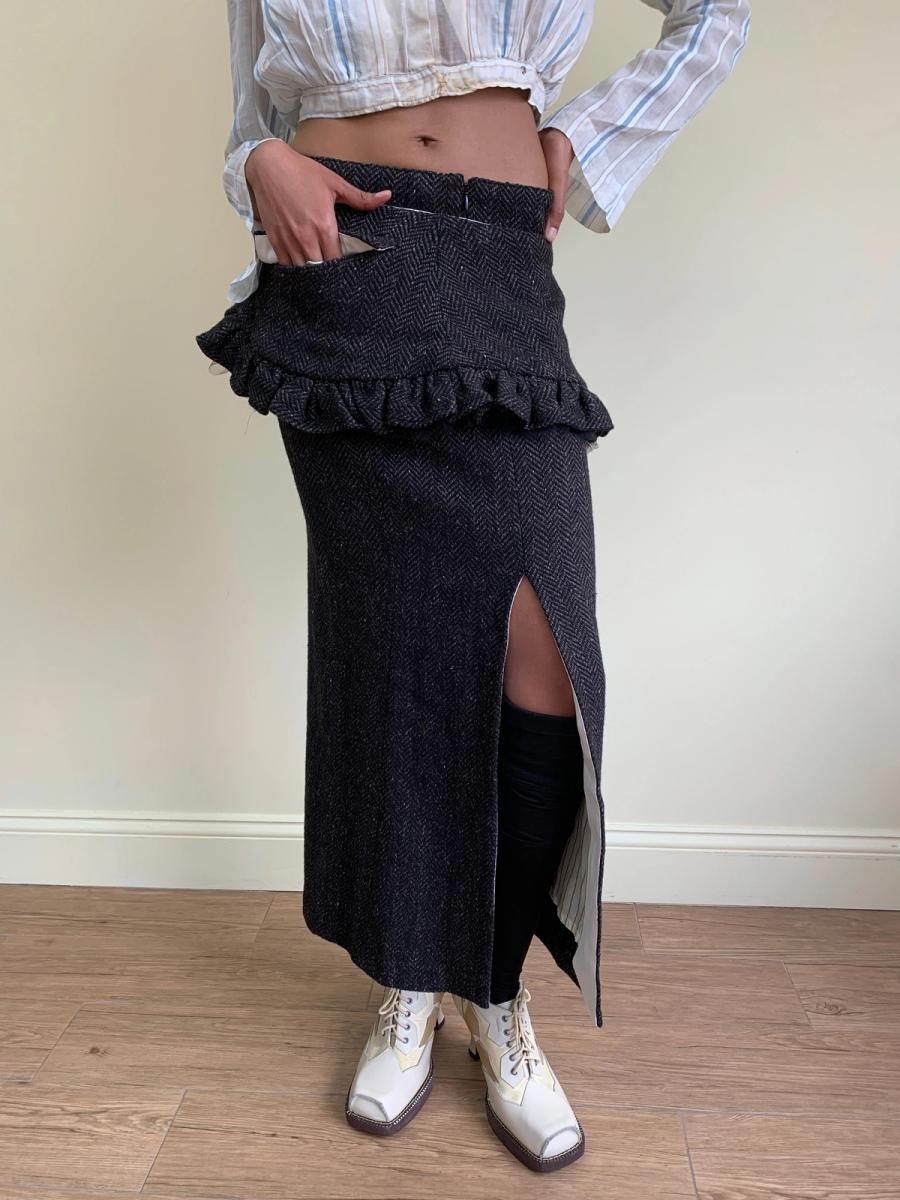 90s 20471120 Detachable Apron Skirt