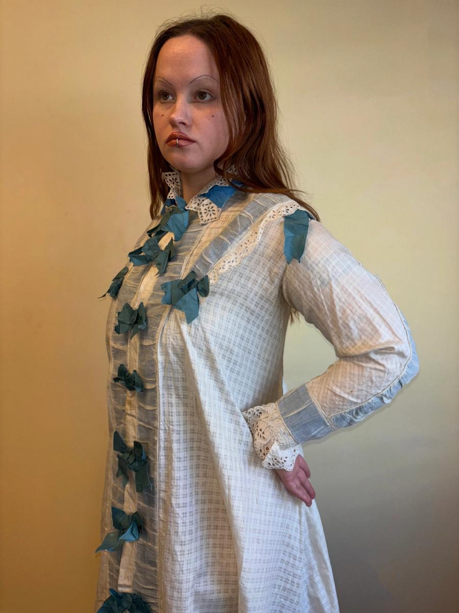 Victorian Dressing Gown with Blue Ribbons product image