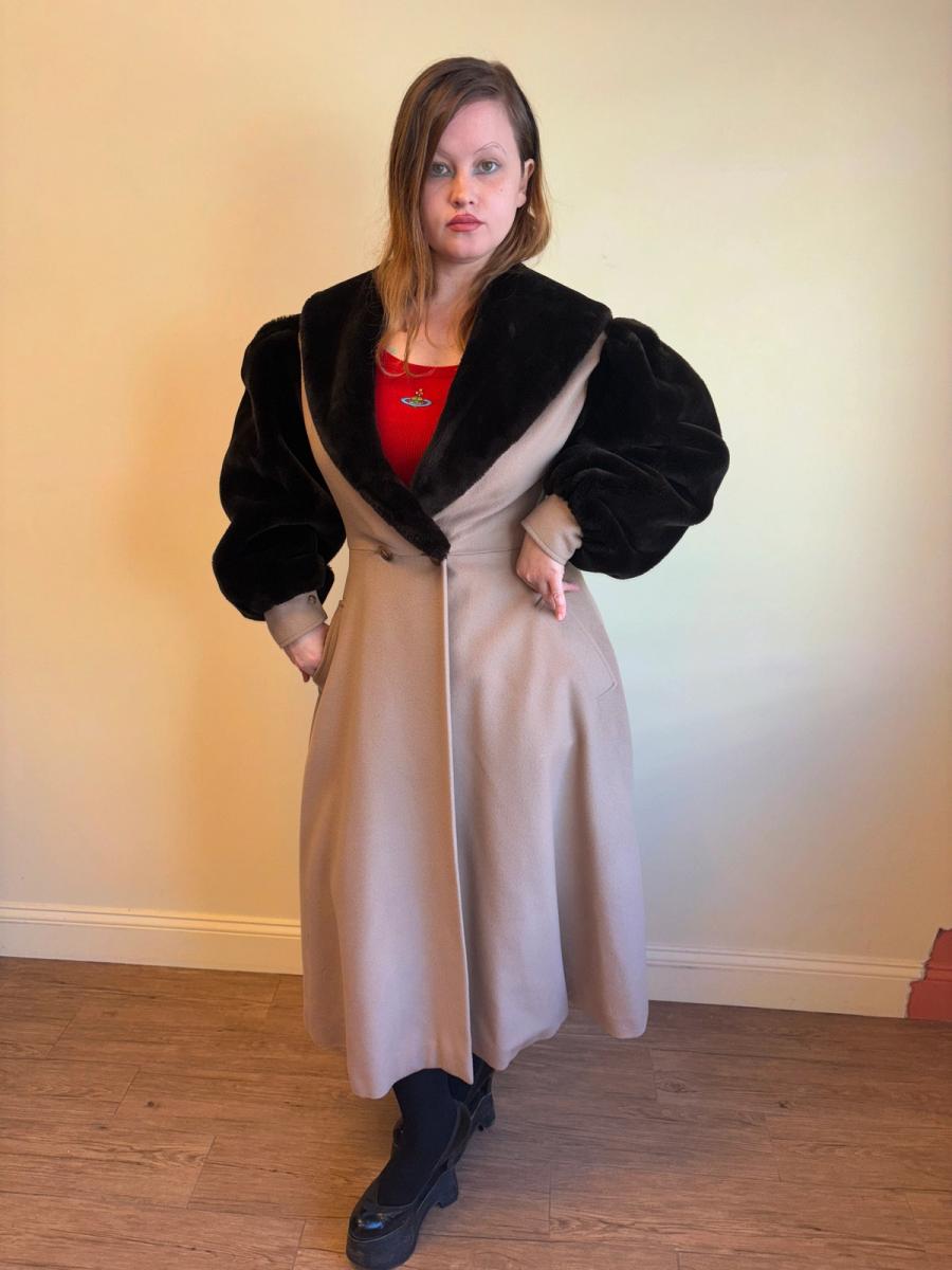 Angelo Tarlazzi Plush Accent Swing Coat product image