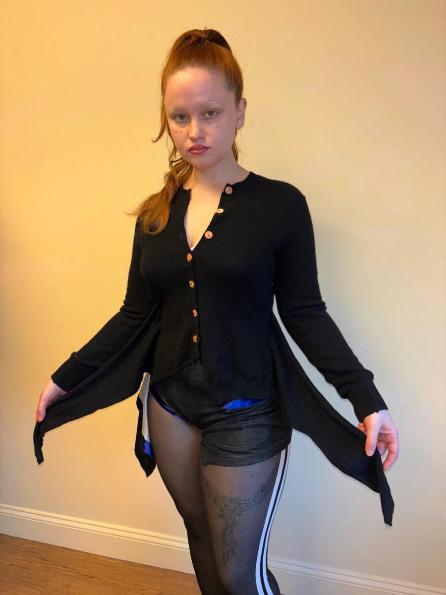 90s Jane Marple Dans Le Salon Cardigan With Ties product image