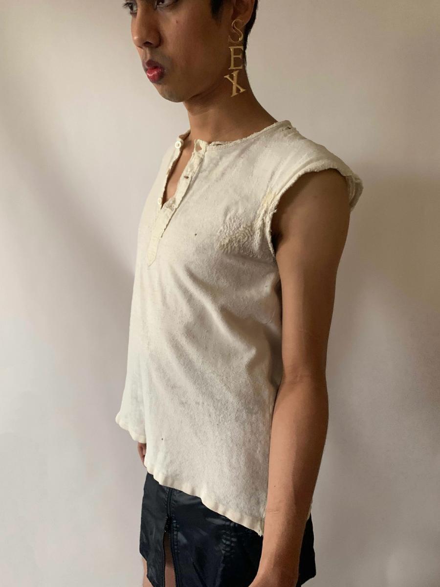 Antique Undershirt with Intricate Wool Darns  product image