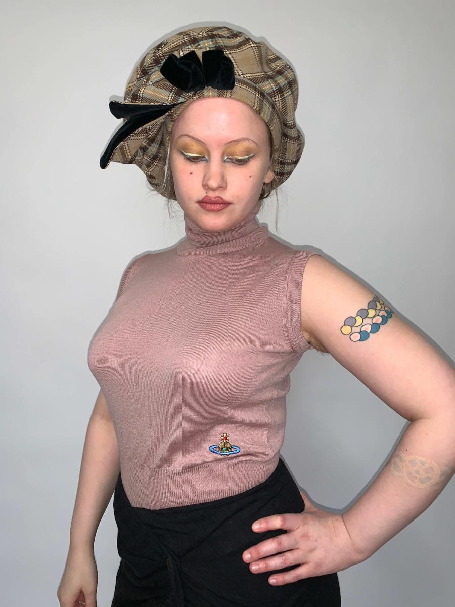 Vivienne Westwood Mauve Knit Orb Turtleneck product image