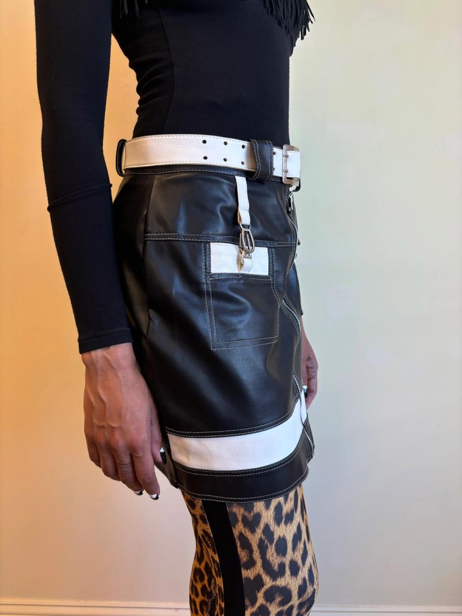 La Cage Aux Meufs Pleather Miniskirt  product image