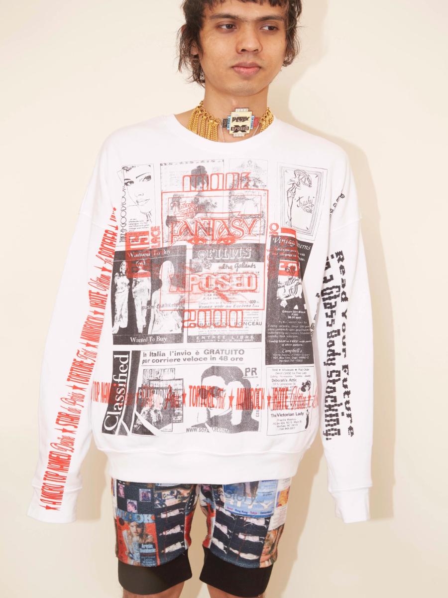 SEX-APPEAL Newsprint Sweatshirt - #2 Fantasy product image