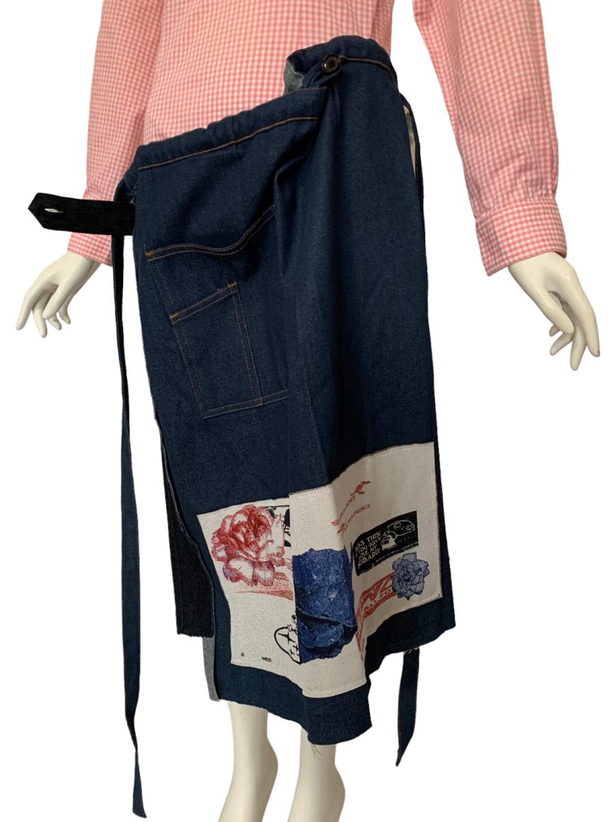 BodySong Denim Patchwork Apron product image