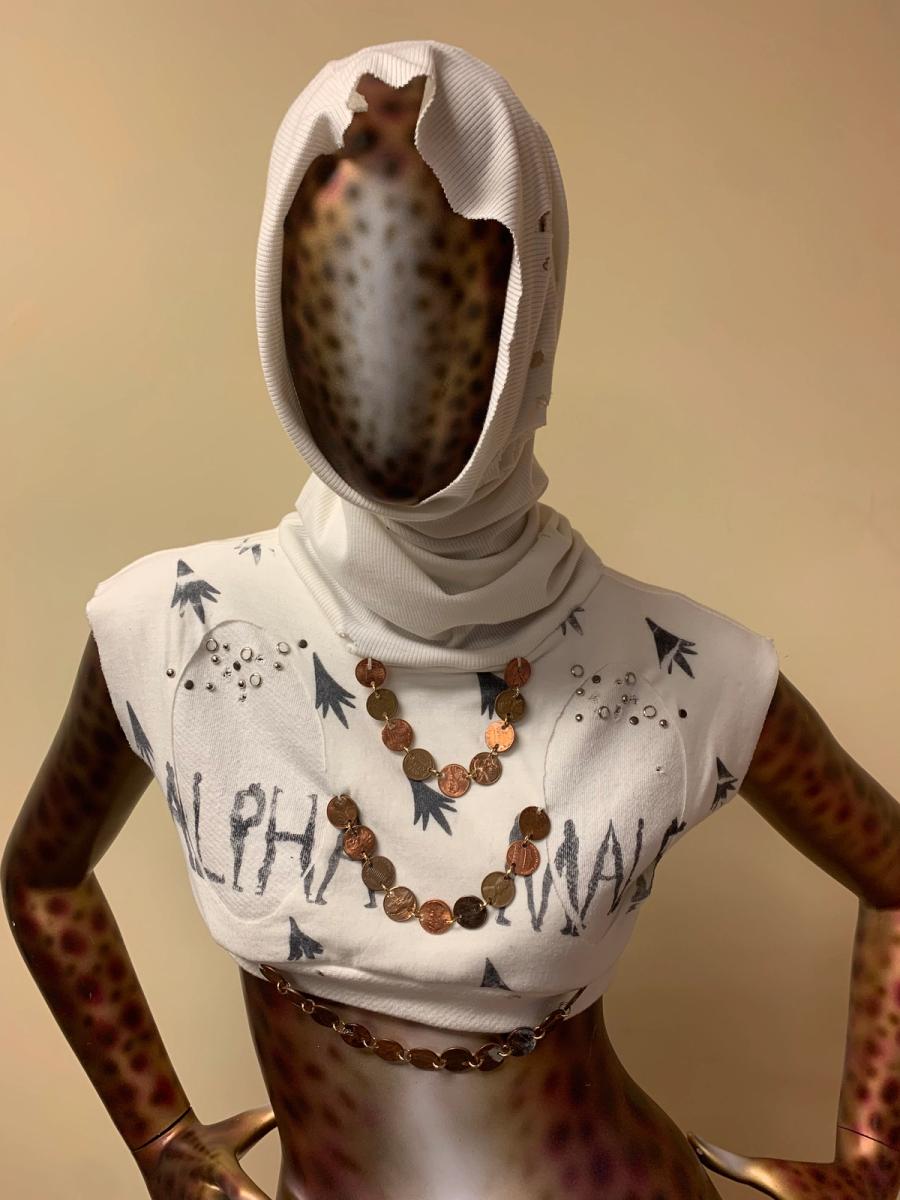 Alpha Male Studded Sweatshirt Top With Pennies product image