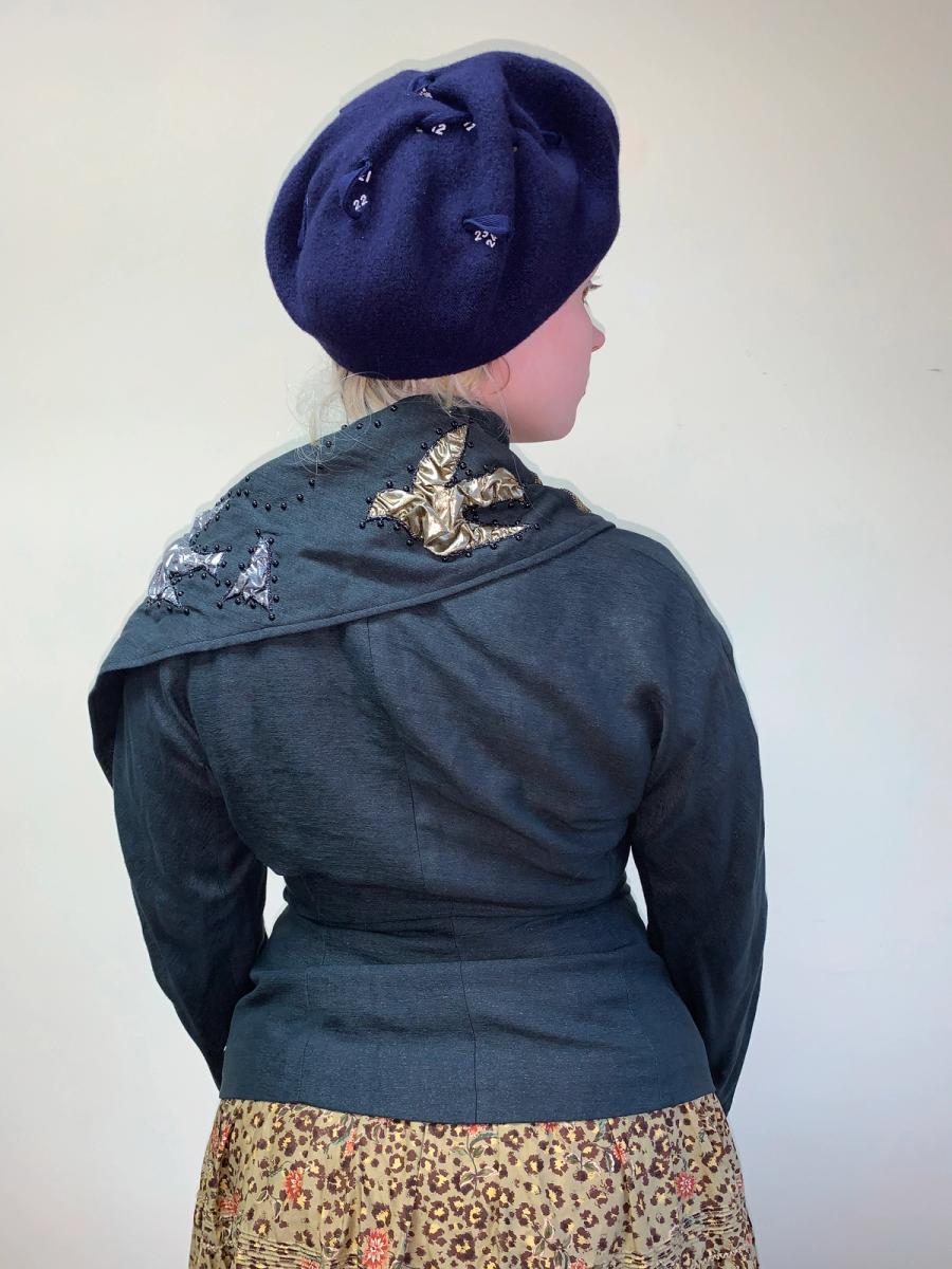 Kansai Yamamoto Asymmetrical Jacket with Bird Embellishment  product image